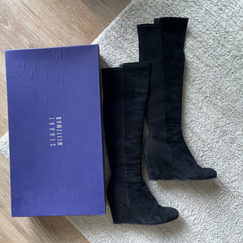 Stuart Weitzman Suede Boots with Box